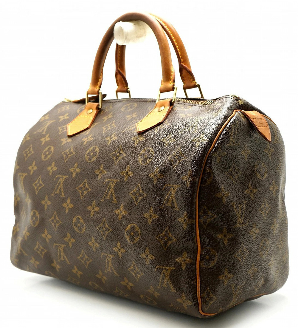 Louis Vuitton Speedy u Handbag Boston Bag Monogram Brown